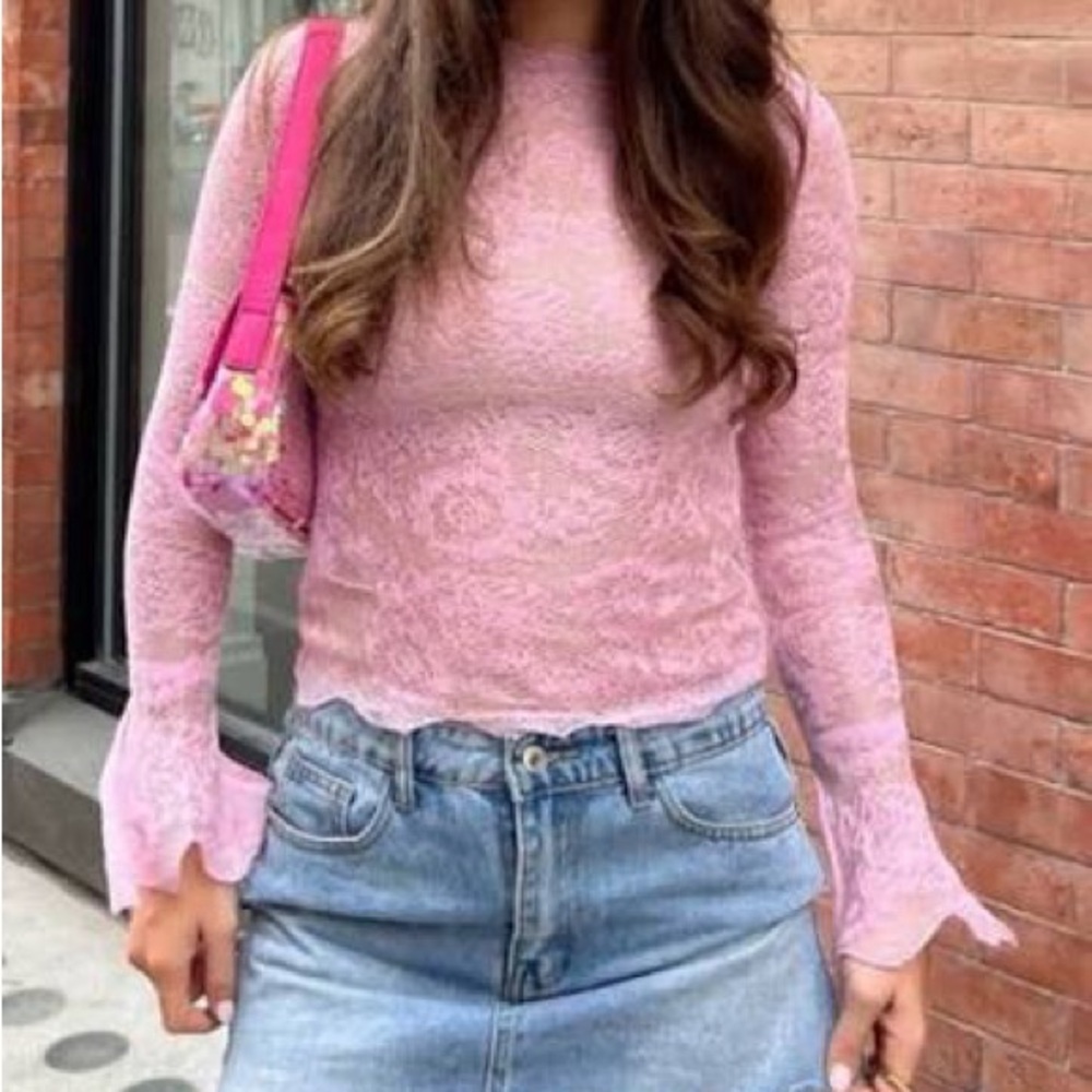 Pink Zara Lace Top - Picture 2 of 6